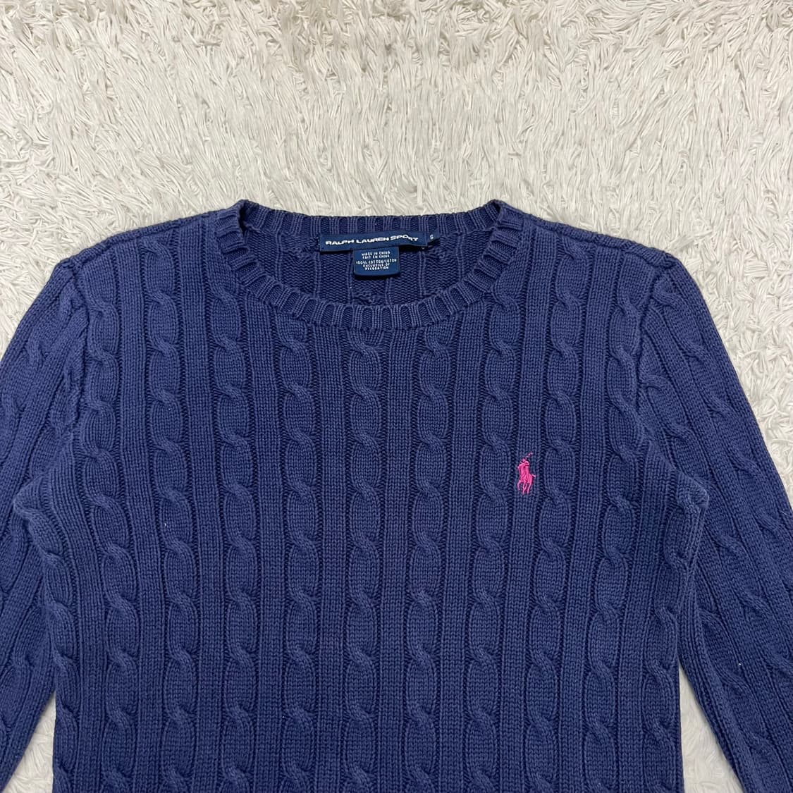 Polo Ralph Lauren navy cable knit 상품이미지5
