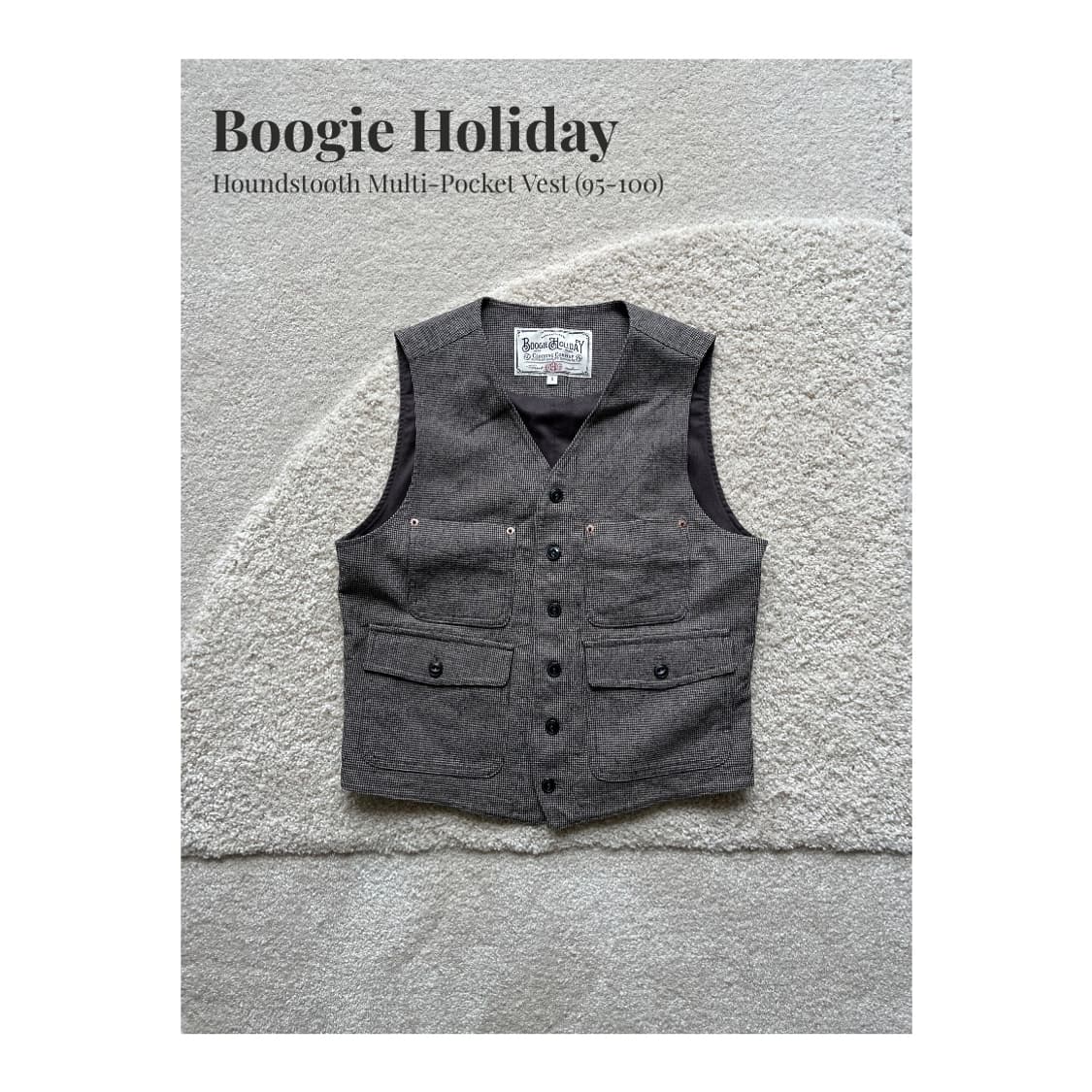 Boogie Holiday 헤링본 멀티포켓 베스트 (95-100) 상품이미지1