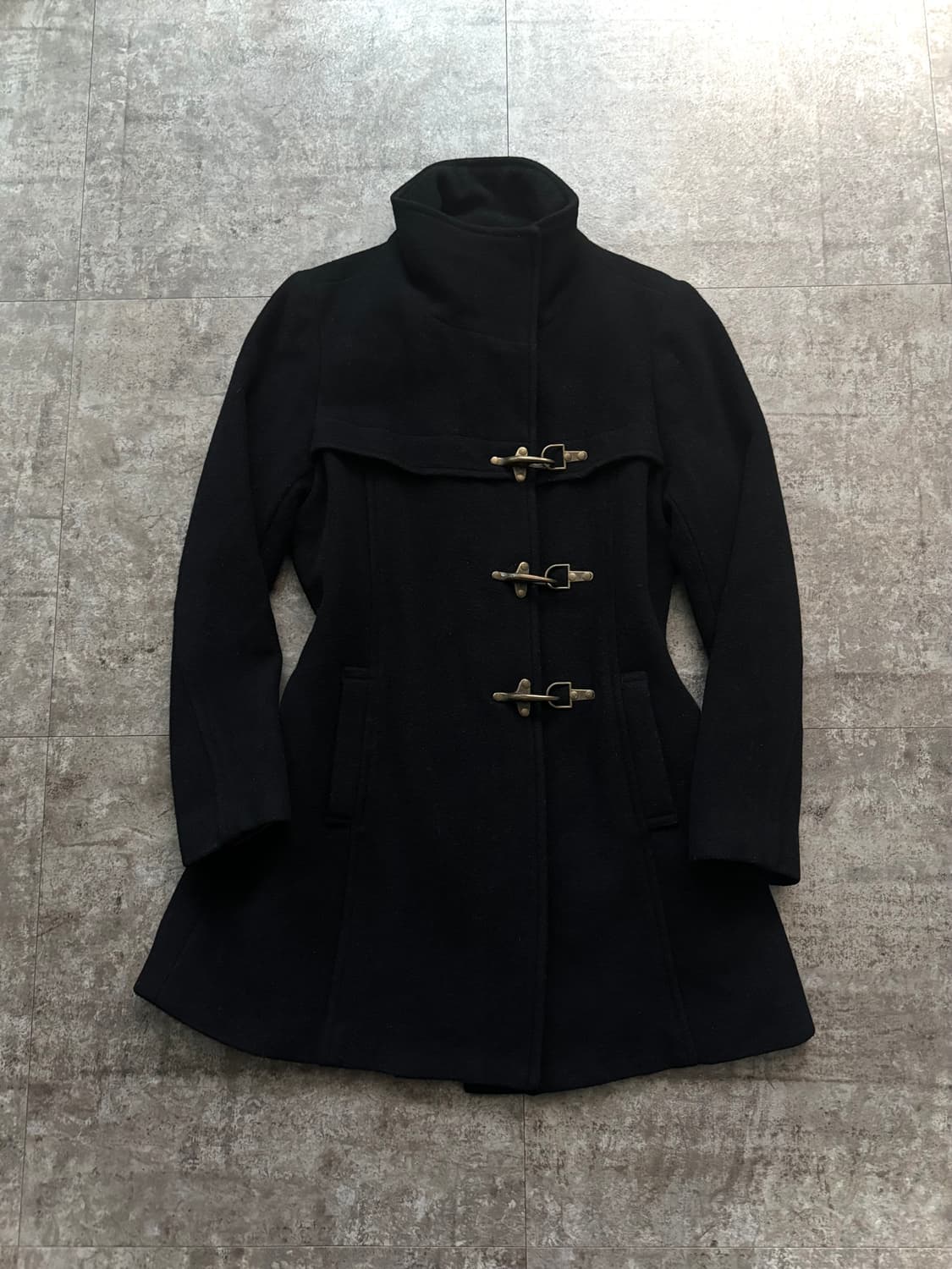 램스울 하이 넥 버클 코트 상품이미지2