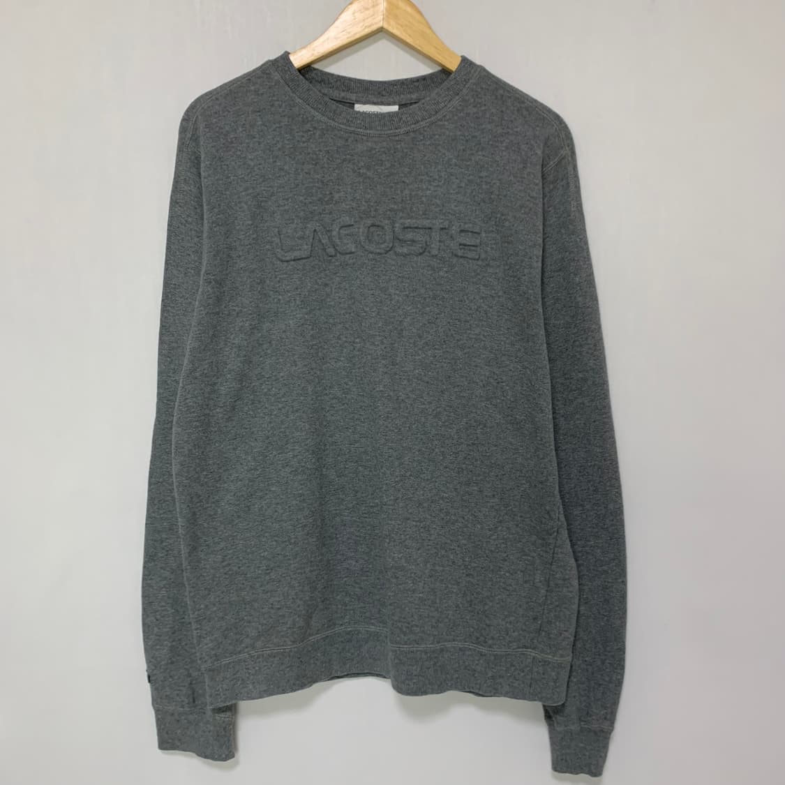 라코스테 맨투맨 그레이 로고  L 빈티지 상품이미지2