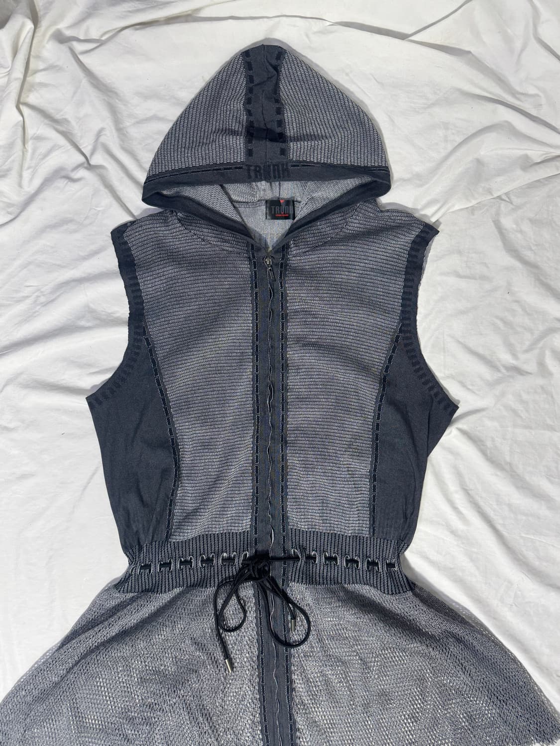 Trunk Hiroko Koshino 메쉬 후드 원피스 y2k 상품이미지7