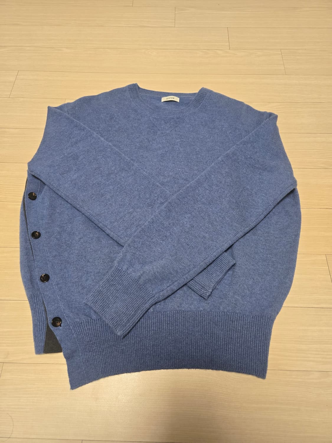 시스템 SYSTEM 울 사이드버튼 니트/ 90사이즈 상품이미지1