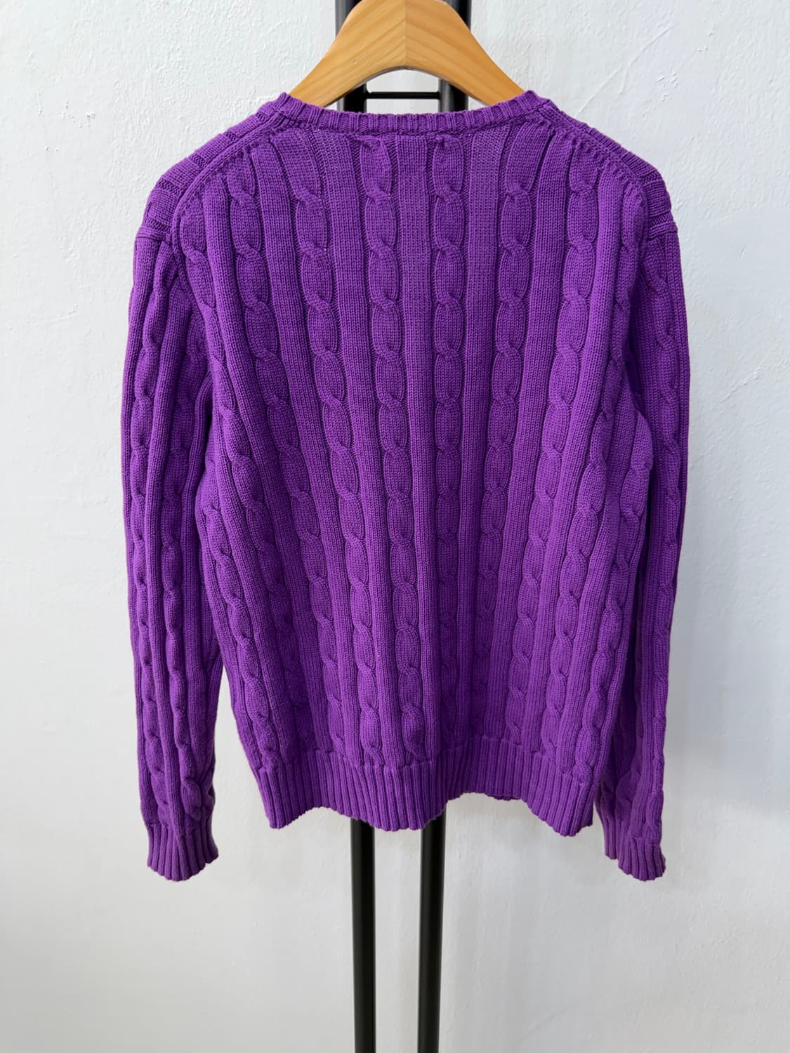 정품) 폴로랄프로렌 신형 여성 퍼플 케이블니트 S 상품이미지5