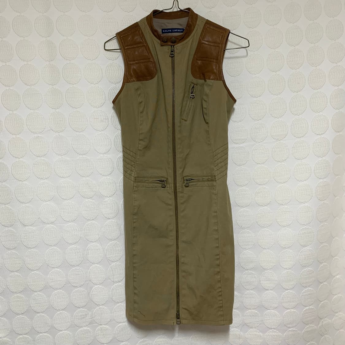 랄프 로렌 사냥 소가죽 배색 원피스 상품이미지4