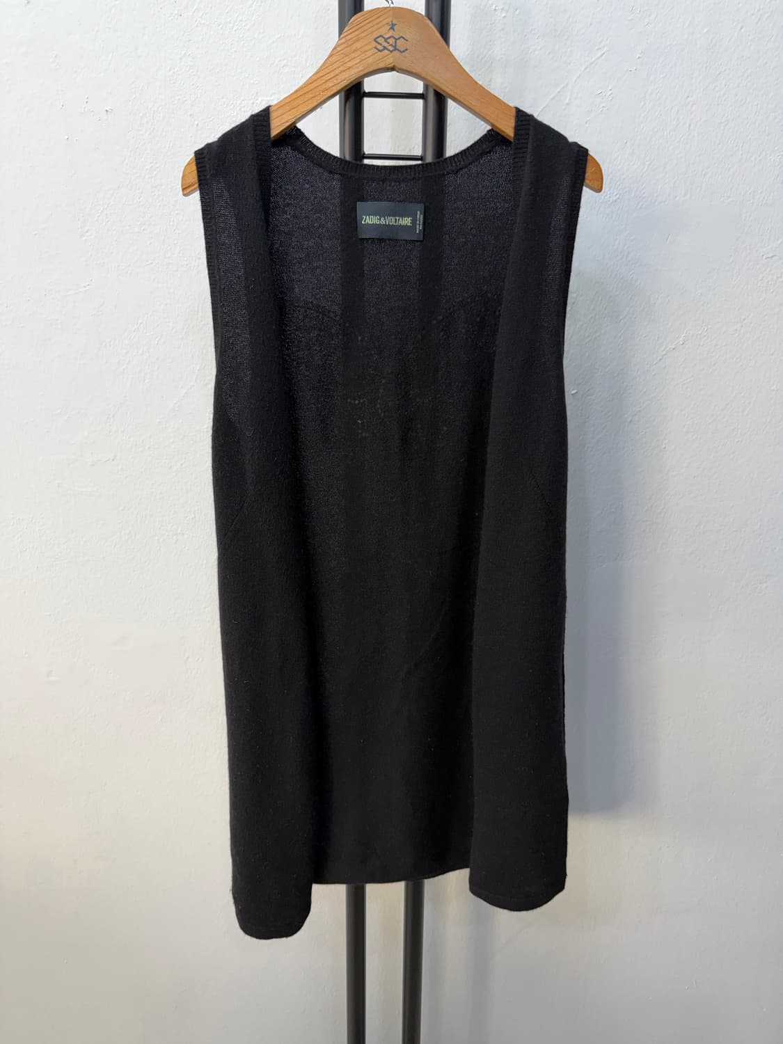 정품) 쟈딕앤볼테르 캐시미어100 블랙 니트 탑 S 상품이미지1