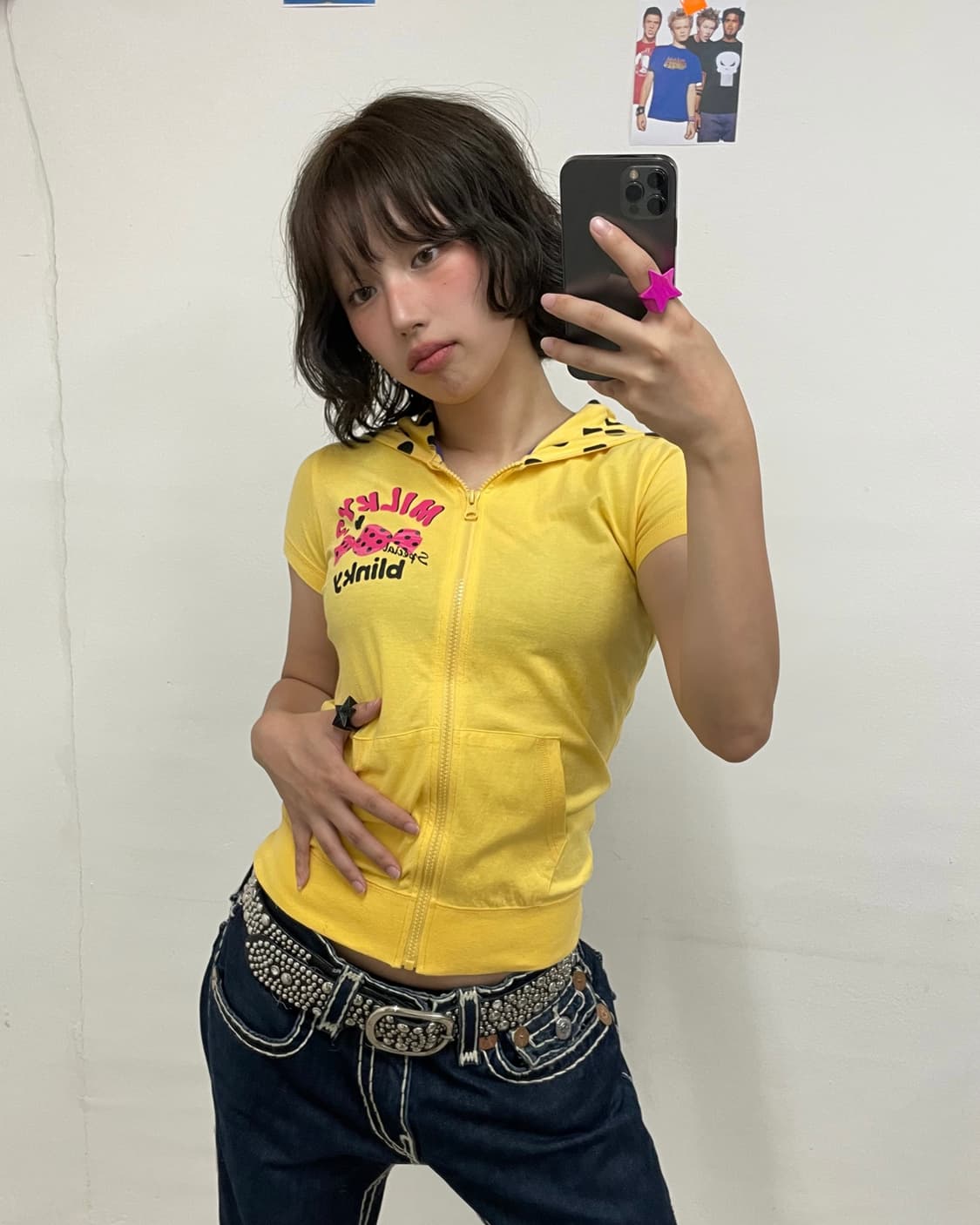  Milky Black Dot Candy Yellow T-shirt  상품이미지1