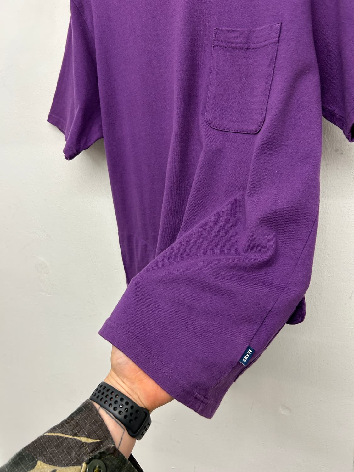 빔즈 퍼플 포켓 반팔 티셔츠 상품이미지6