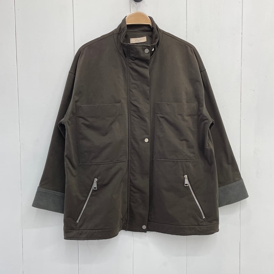 AERON 하프 집업 자켓 카키브라운 상품이미지2