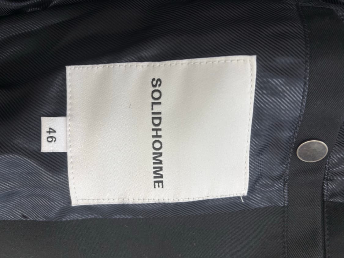 새상품 솔리드옴므(SOLIDHOMME) 브랜드의 블랙 후드 코트 상품이미지4