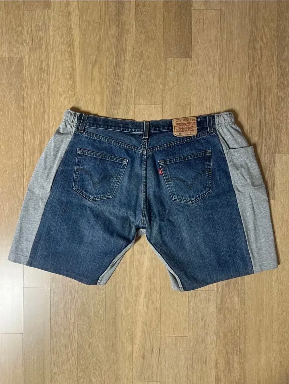 블레스 오버조깅진 쇼츠 ( Light Grey / Blue ) 상품이미지2