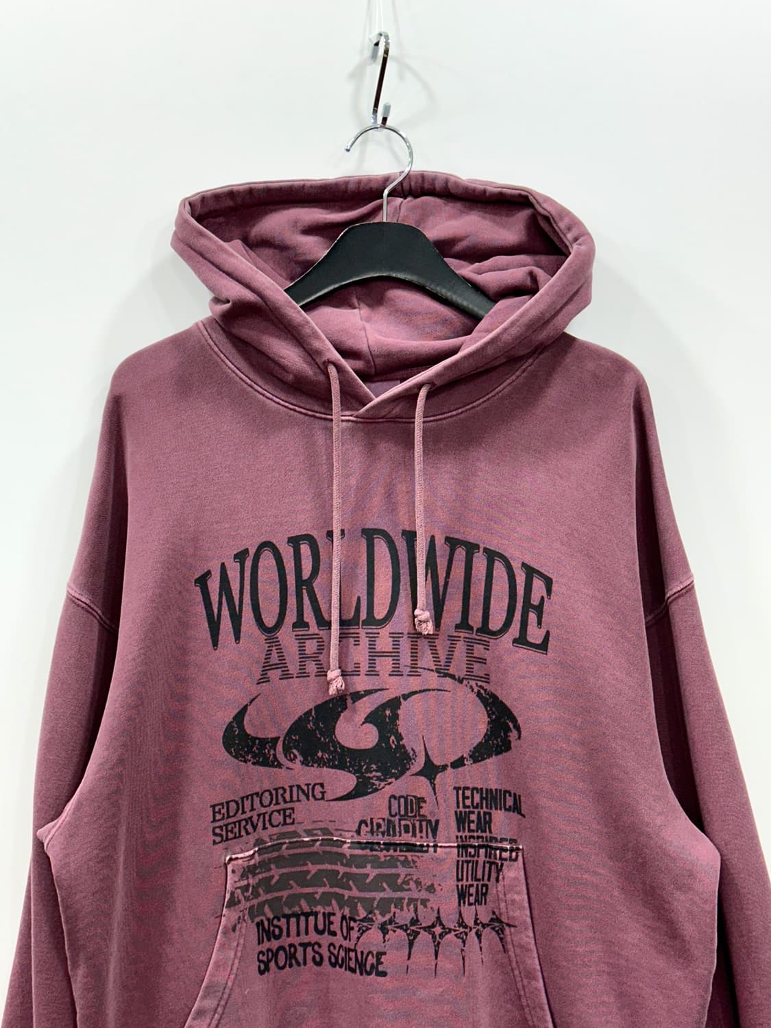 코드그라피 월드와이드 로고 피그먼트 후드 M 상품이미지3