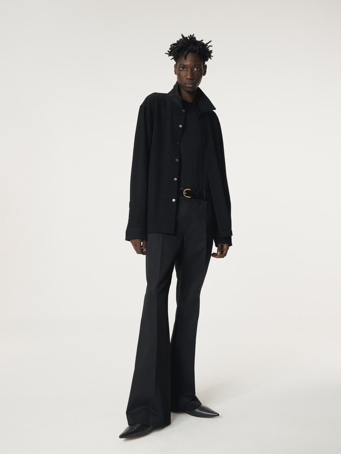 렉토 25FW 시그니쳐 라운드 버클 스웨이드 벨트 블랙 상품이미지7