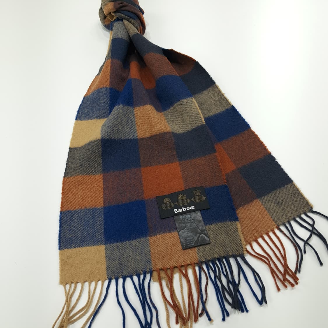 MX248 바버 멀티블록 체크 램스울 목도리 머플러 상품이미지3
