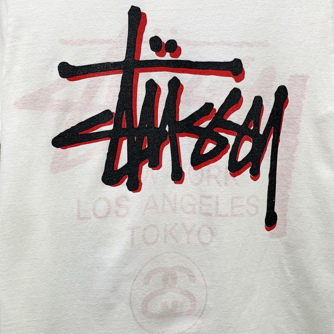 스투시 화이트 로고 인사이드 프린팅 티셔츠  상품이미지3