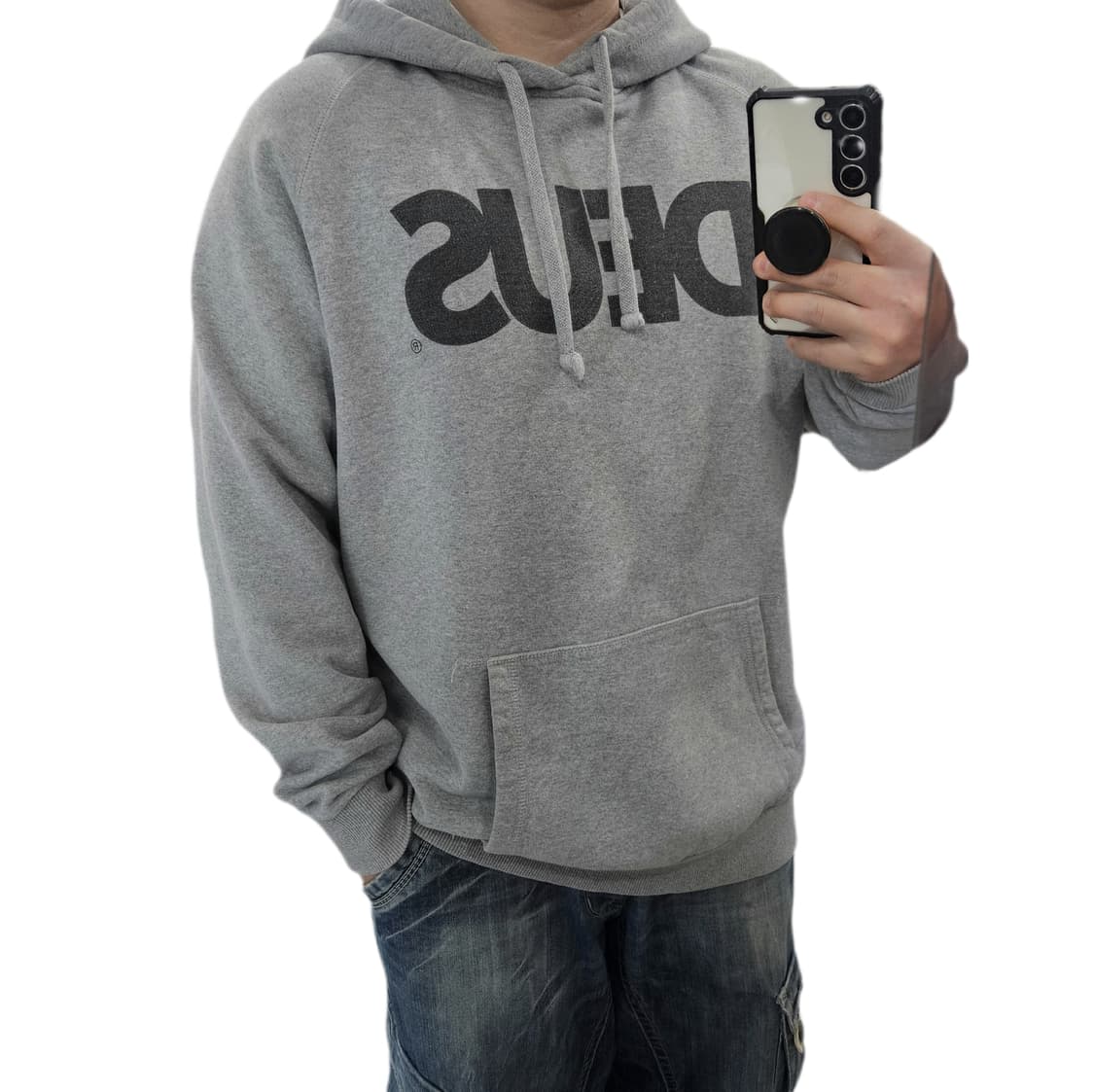 L 데우스 엑스 마키나 빅로고 기모 후드티 상품이미지1