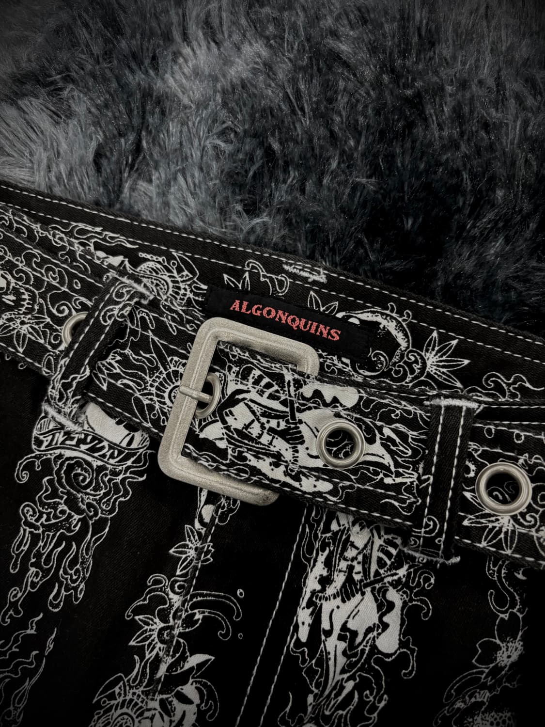 Algonquins 오리엔탈 패턴 멀티 스트랩 카고 부츠컷팬츠 상품이미지9