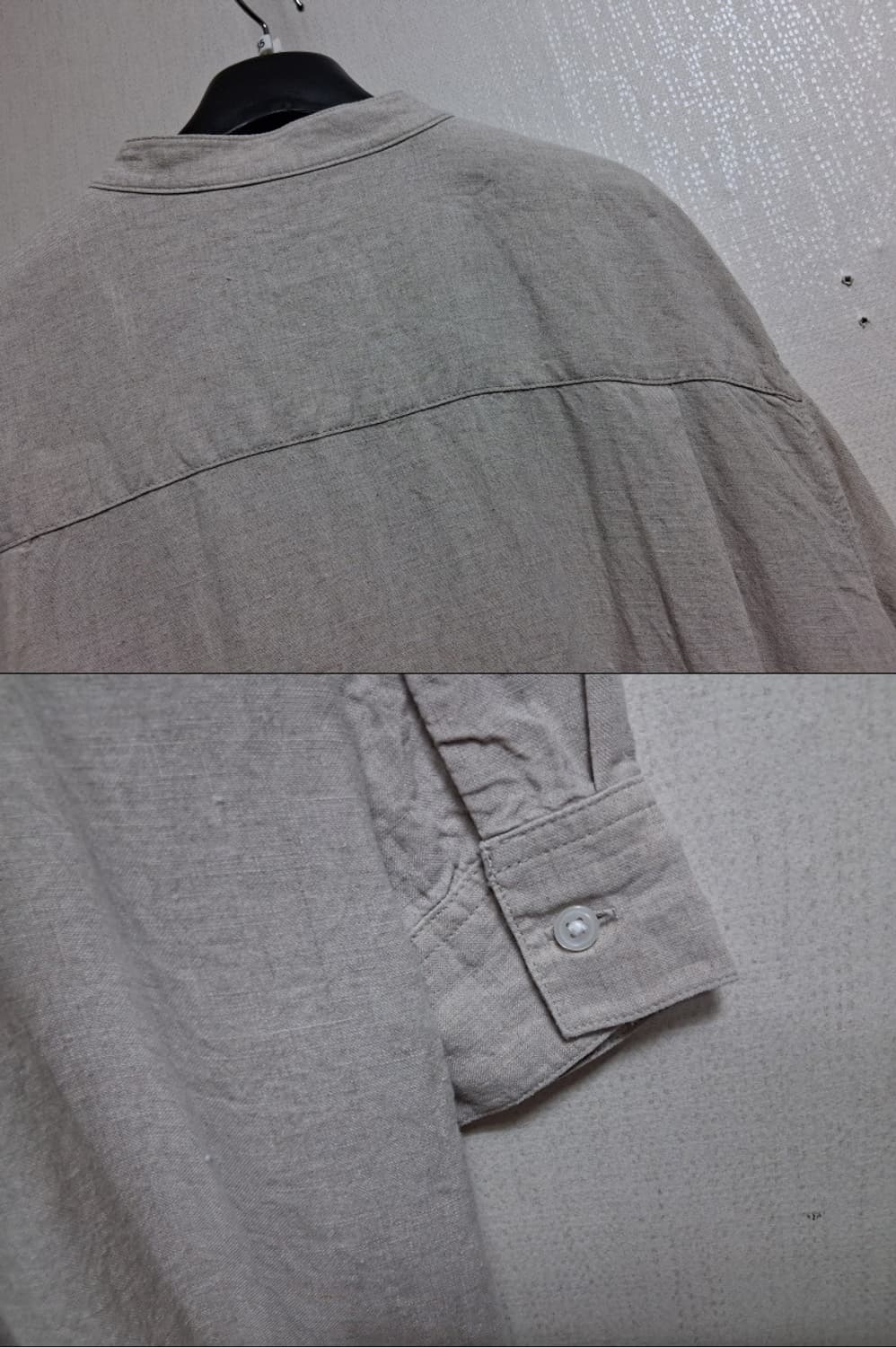 일본빈티지 MUJI 무지 내츄럴생지린넨 셔츠롱원피스 여성55까지적당 여유 상품이미지5