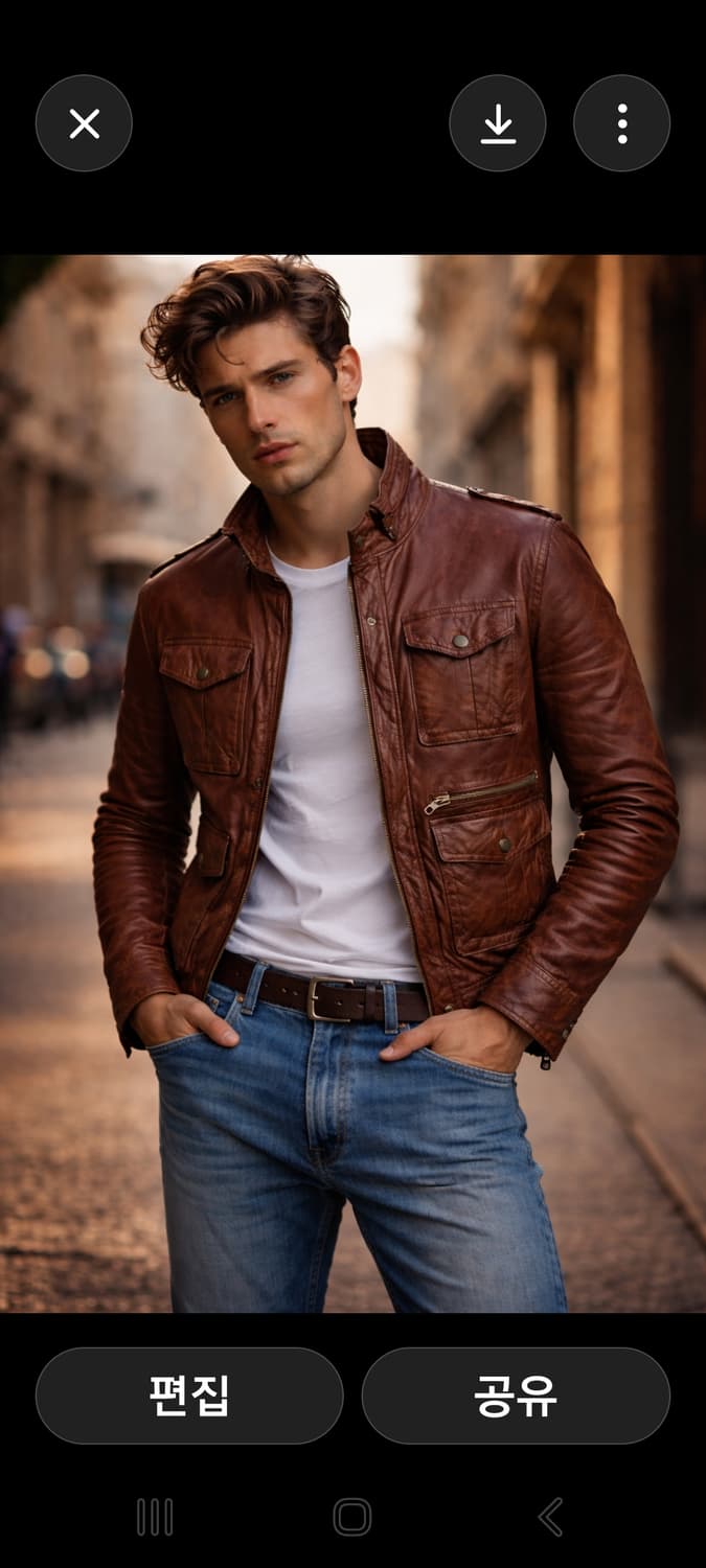 [수]딘 남자 양가죽 자켓 M 상품이미지9