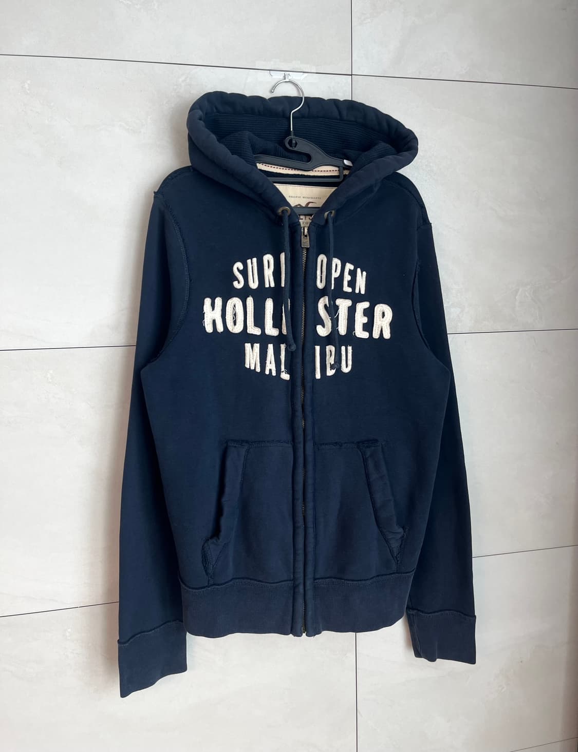 홀리스터 스펠 로고 후드집업 네이비 [M]  상품이미지2