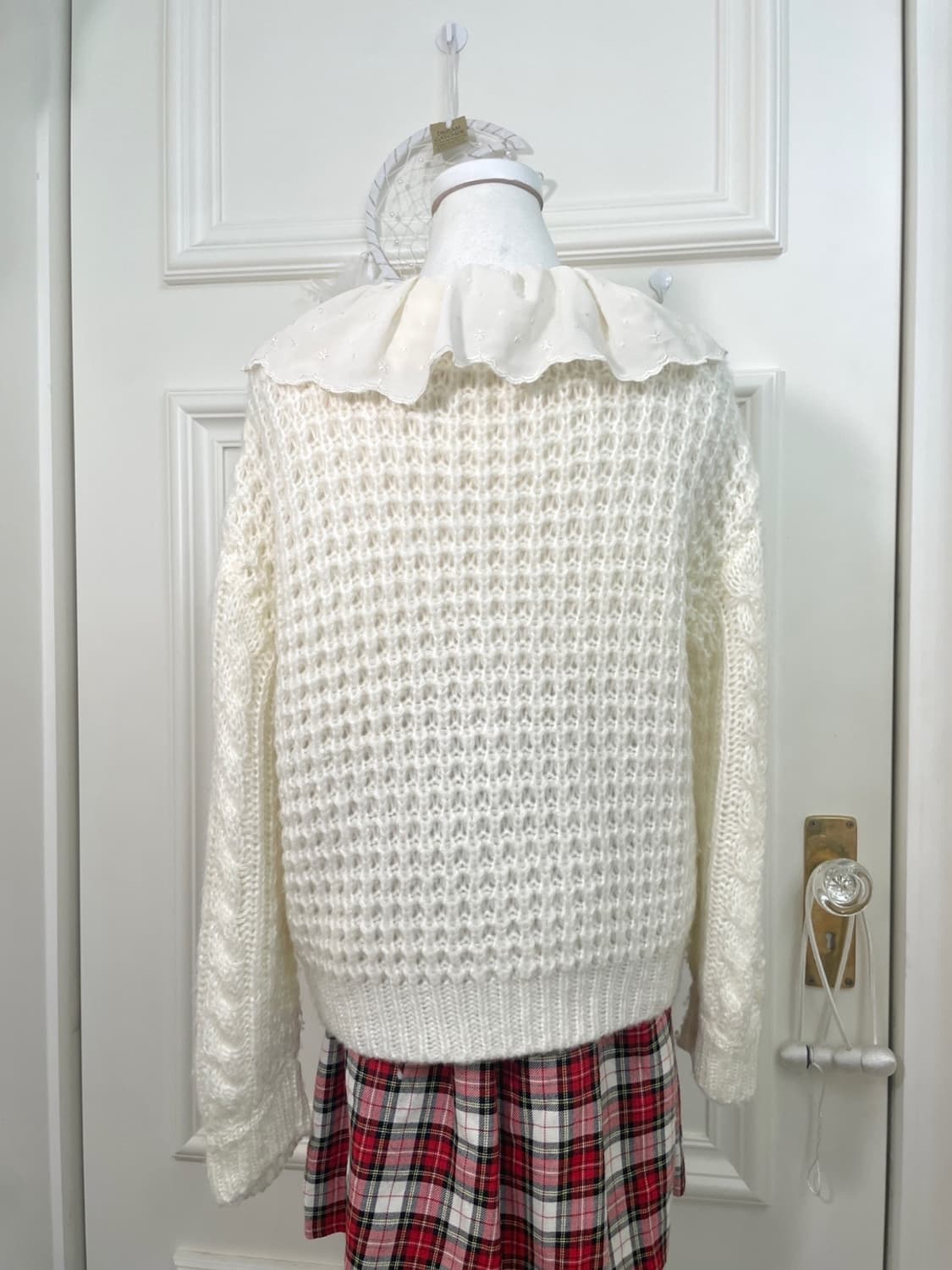 ivory basic v-neck twist cardigan&EARTH 상품이미지4