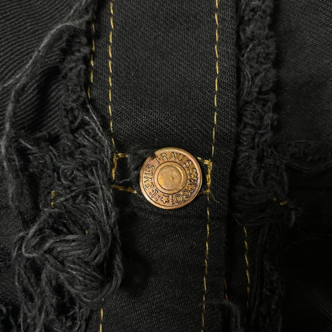 리바이스 블랙 리워크 패치 커스텀 데님 자켓 상품이미지5