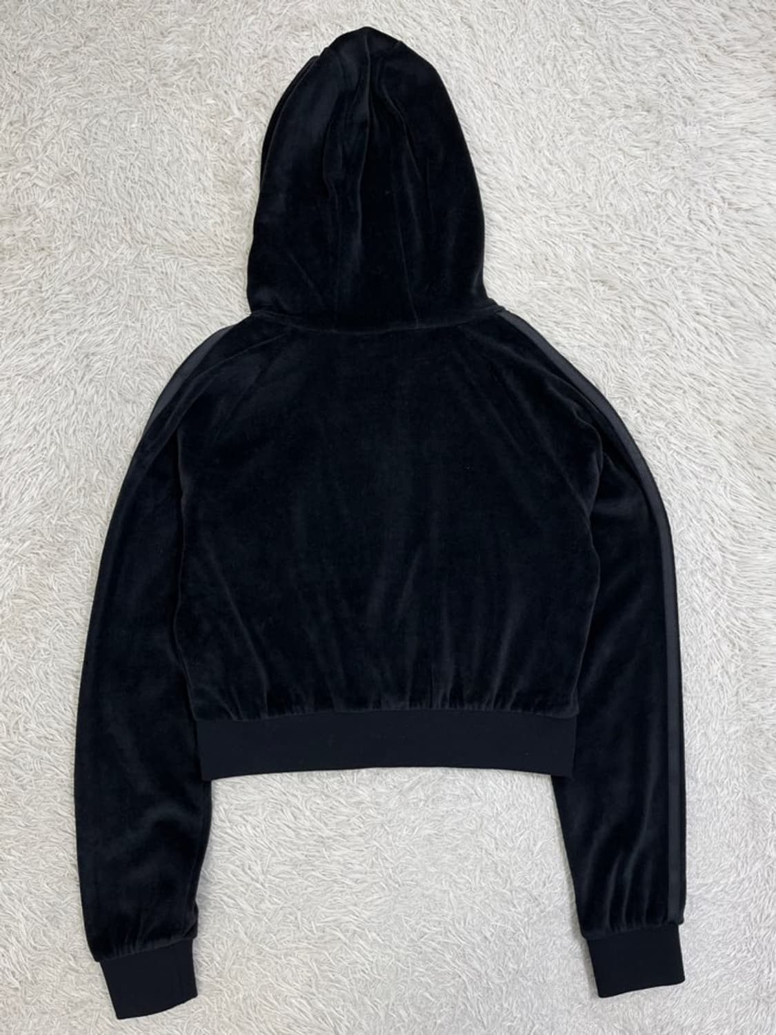 아디다스 벨루어 크롭 후드 집업/#2744 상품이미지4