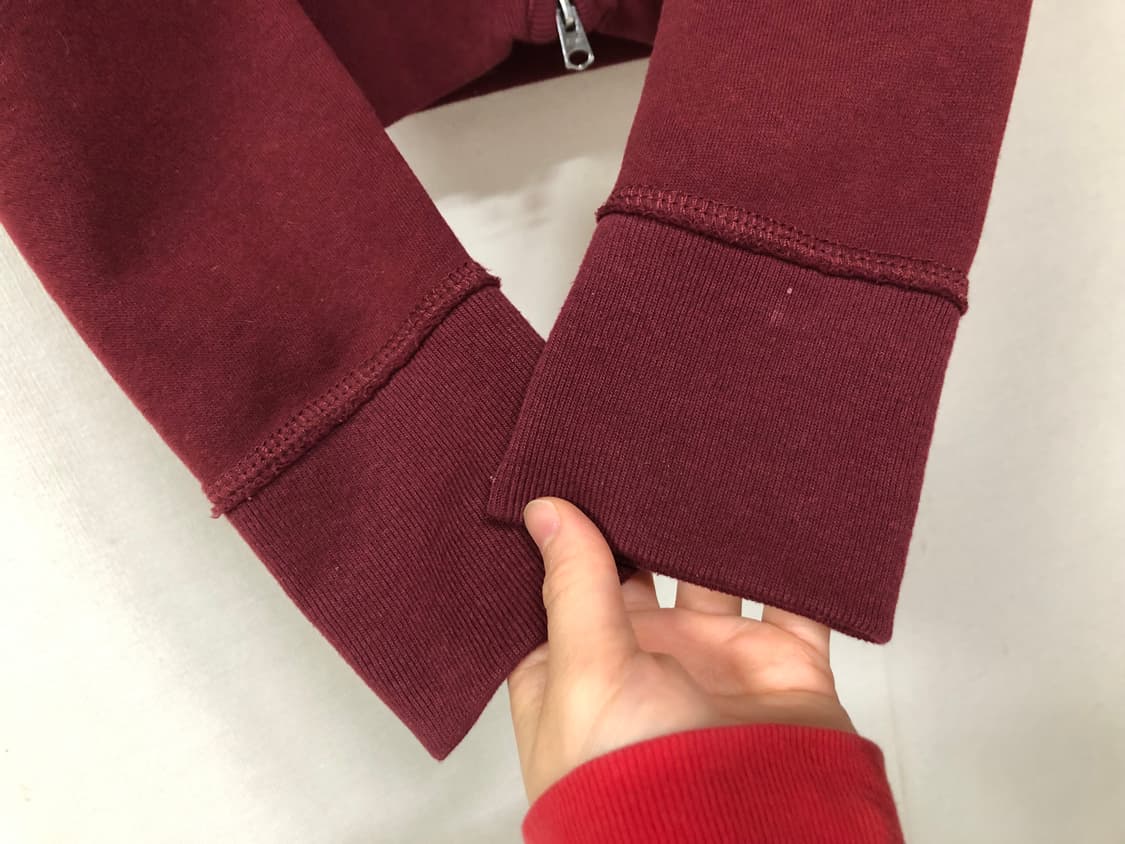 아베크롬비 여성 슬림 딱붙핏 기모 후드집업 _ 버건디 상품이미지4