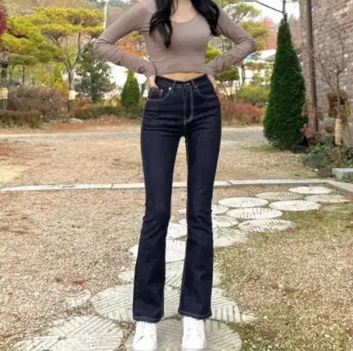 에이블리 생지 하이웨스트 부츠컷 팬츠 상품이미지3