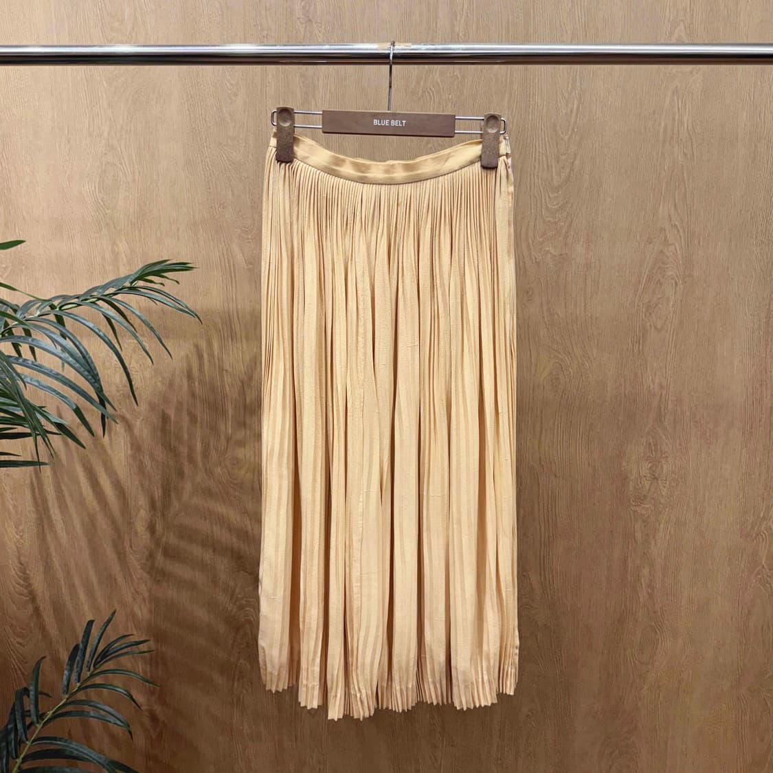 발렌티노 가라바니 플리츠 롱 스커트 터치 주름 디테일 핑크베이지 상품이미지1