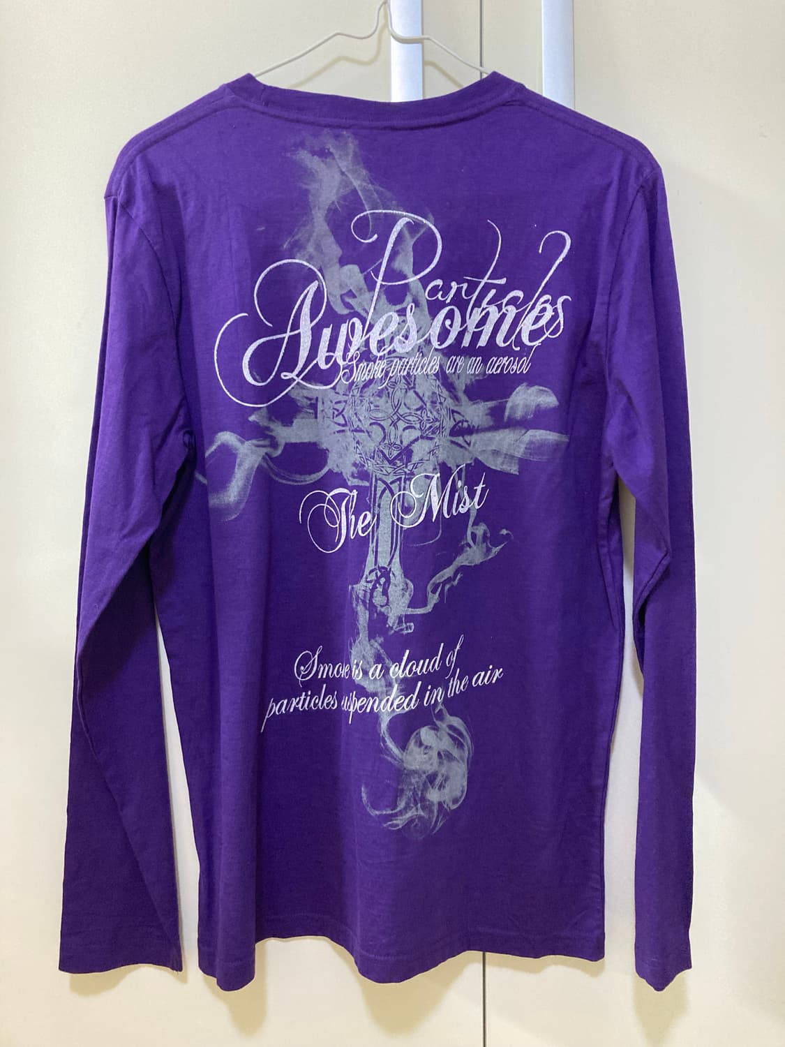 프린팅 긴팔 티셔츠 퍼플 상품이미지1