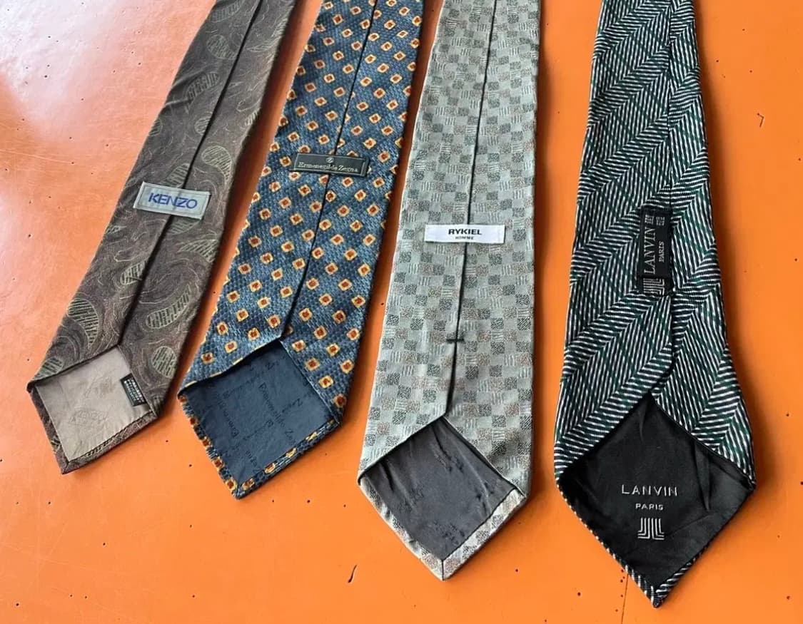 빈티지 타이 4종 (겐죠, 에르메네질도제냐, 리키엘옴므, 랑방)  상품이미지4