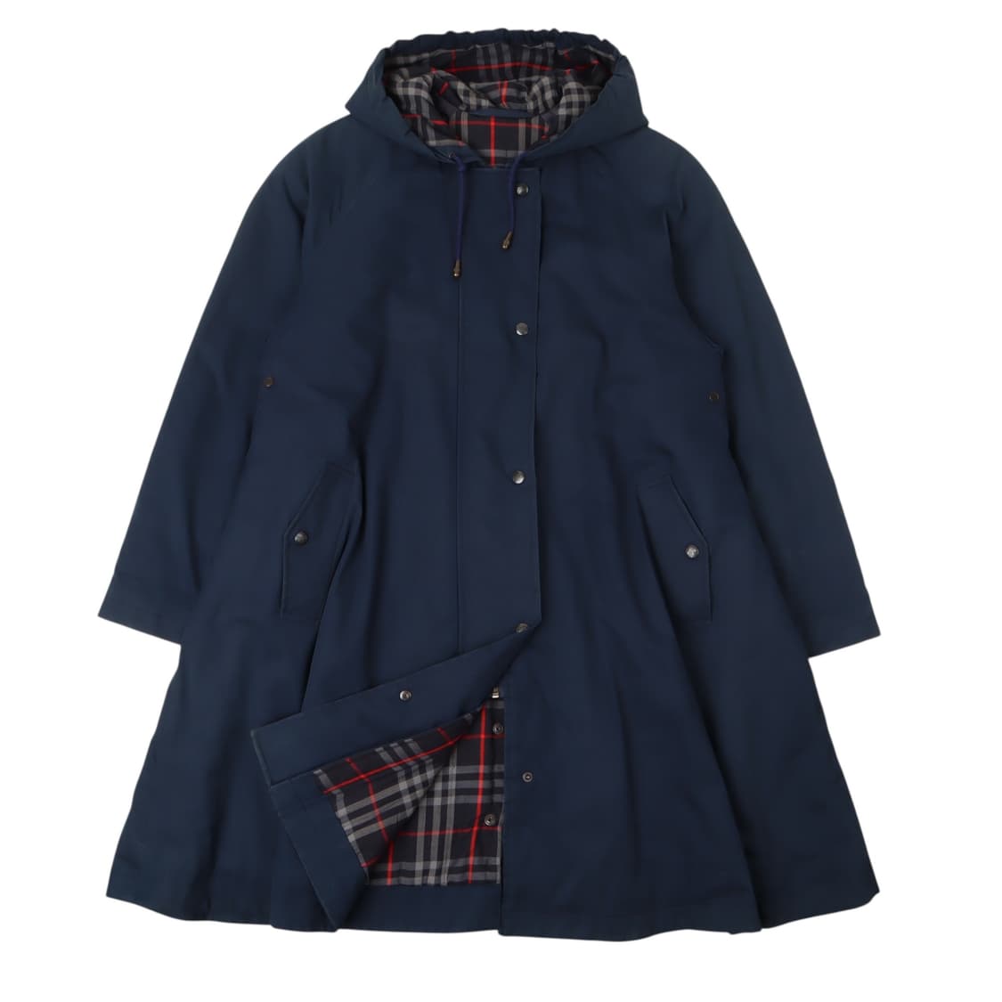 버버리 네이비 퀄팅 후디 트렌치 코트 상품이미지1