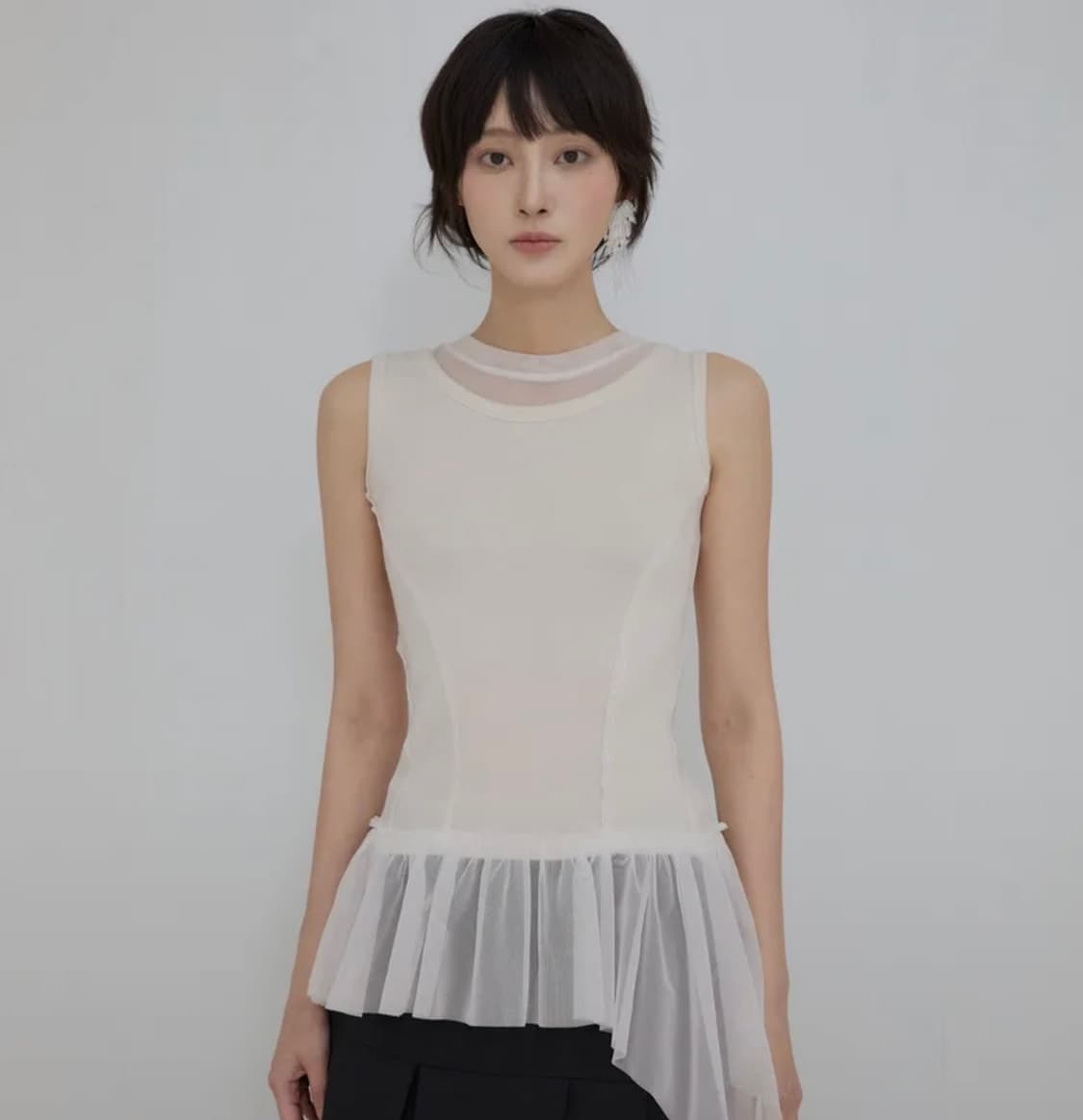 플레이업 Layered Lace Frill Sleeveless (FL-1 상품이미지1