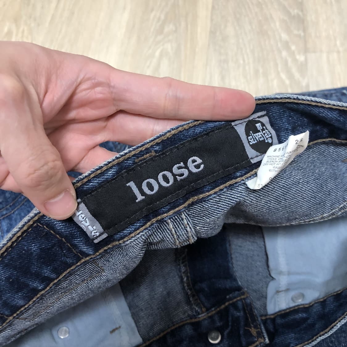 (29) 90's 리바이스 미국제 실버탭 루즈핏 중청 워시드 데님 상품이미지5