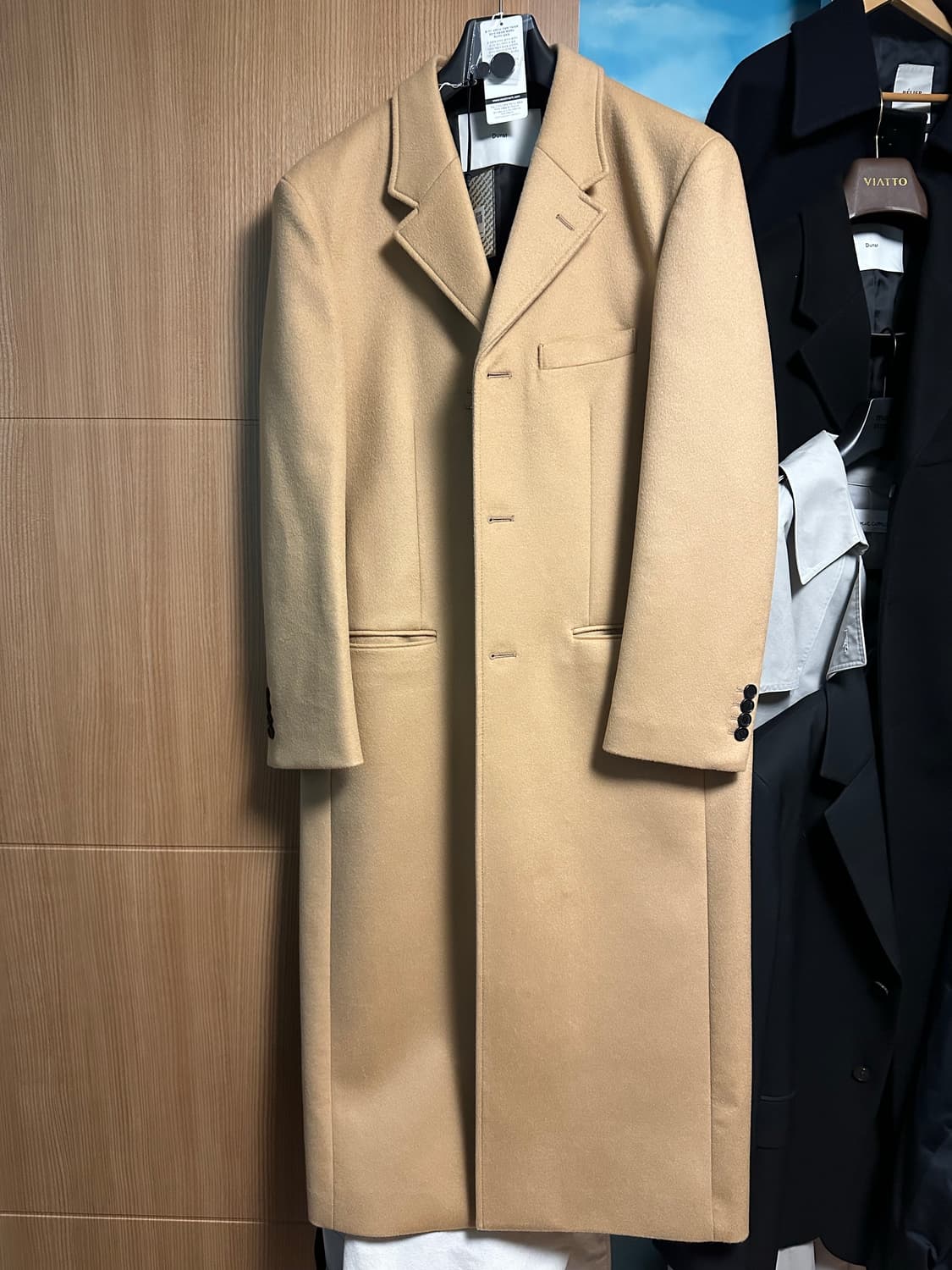 던스트 캐시미어 코트 베이비 카멜 M 상품이미지5