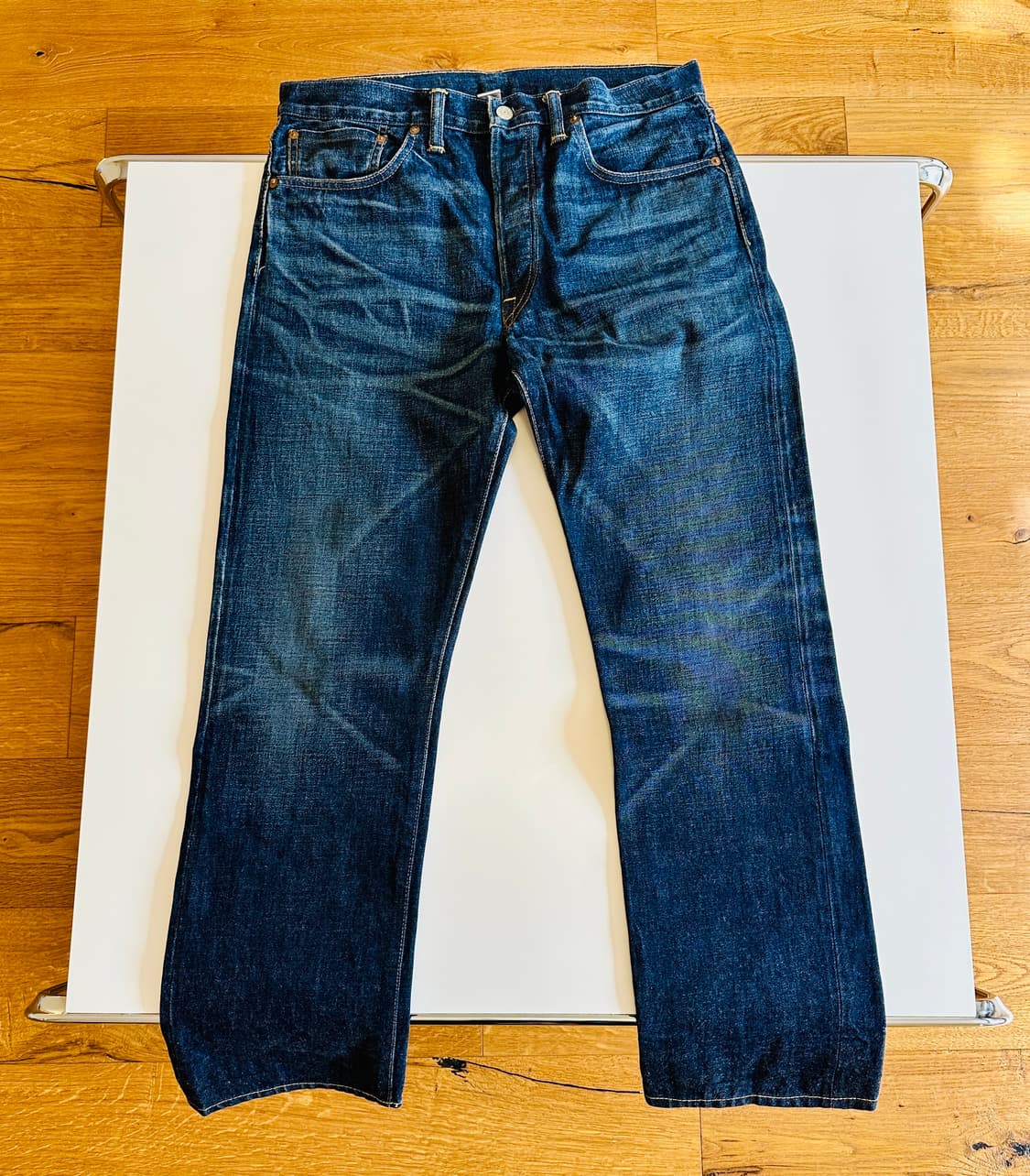 RRL 더블알엘 슬림 스트레이트 콘밀 셀비지 데님 32-30 신품급 상품이미지2