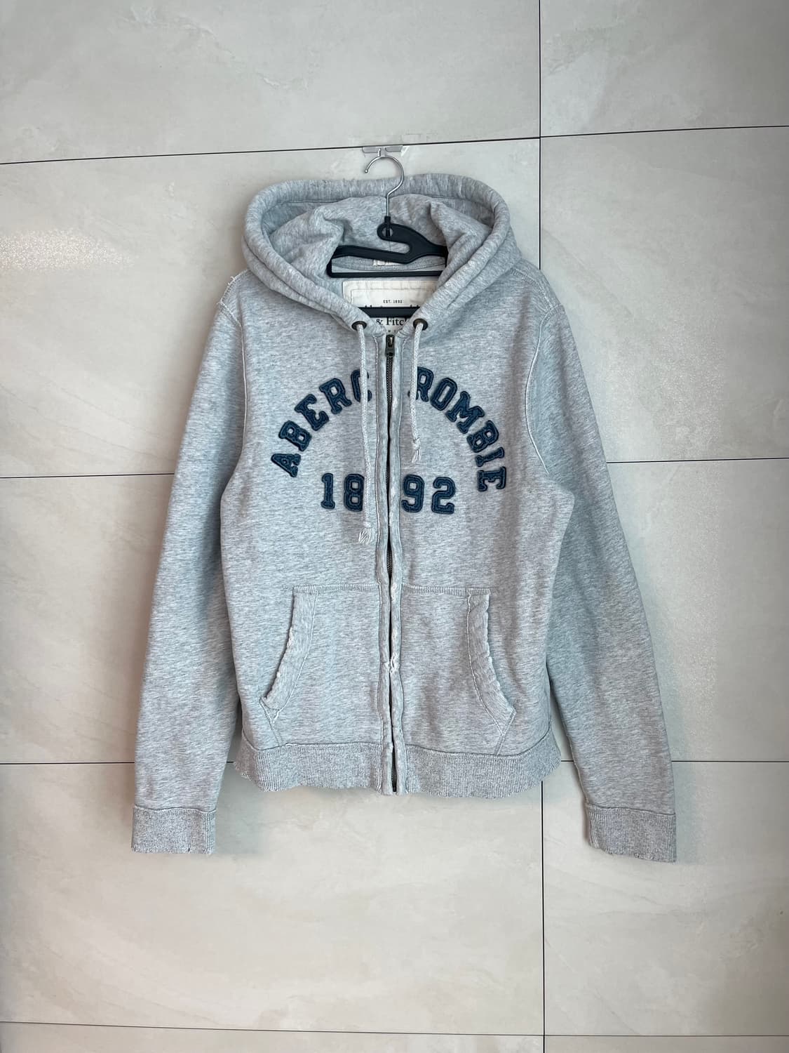 아베크롬비 스펠로고 대장 후드집업 그레이 [M] 상품이미지1