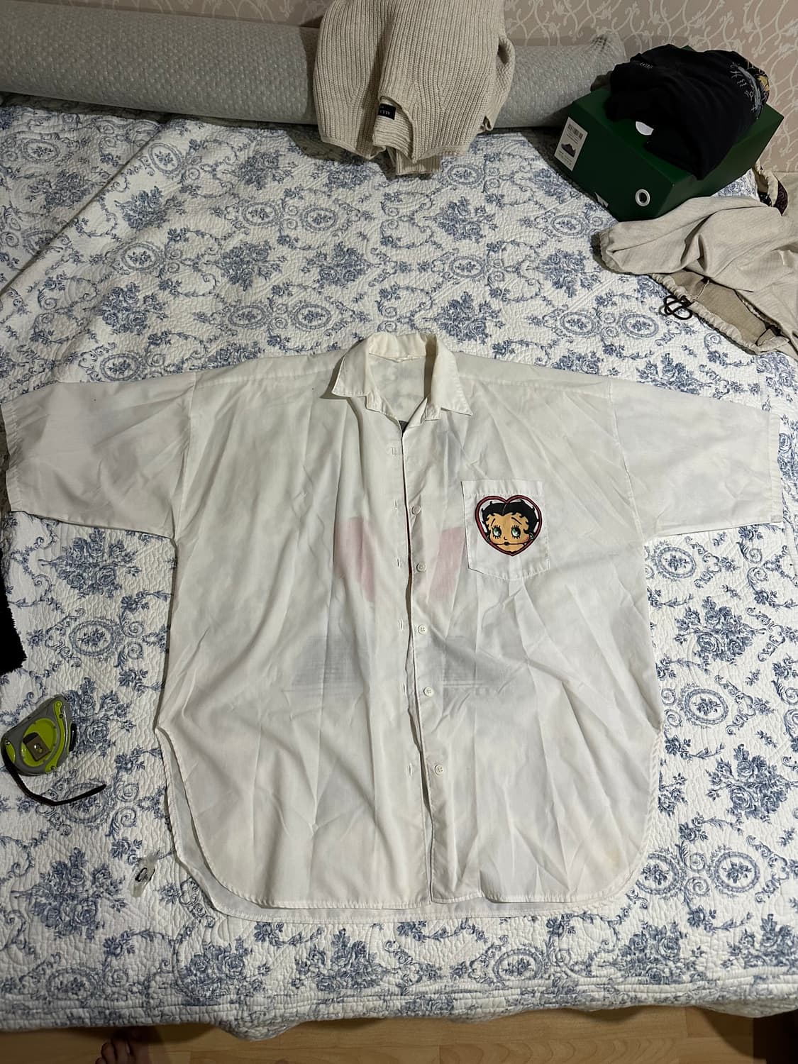 빈티지 베티붑 오버사이즈 반팔 셔츠 상품이미지2