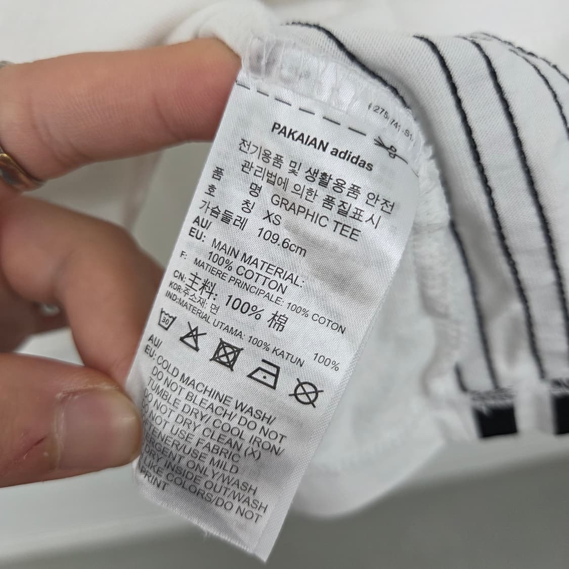 아디다스 플라워 프린팅 반팔 티셔츠 화이트 남xs 상품이미지5