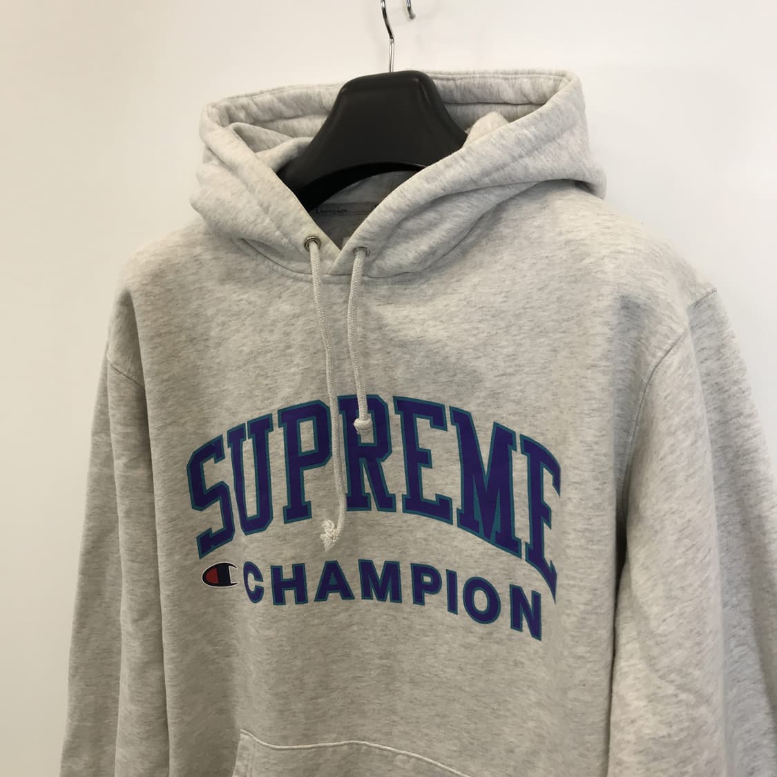슈프림 x 챔피온 17ss 애쉬해더 후드티셔츠 [L] 상품이미지2