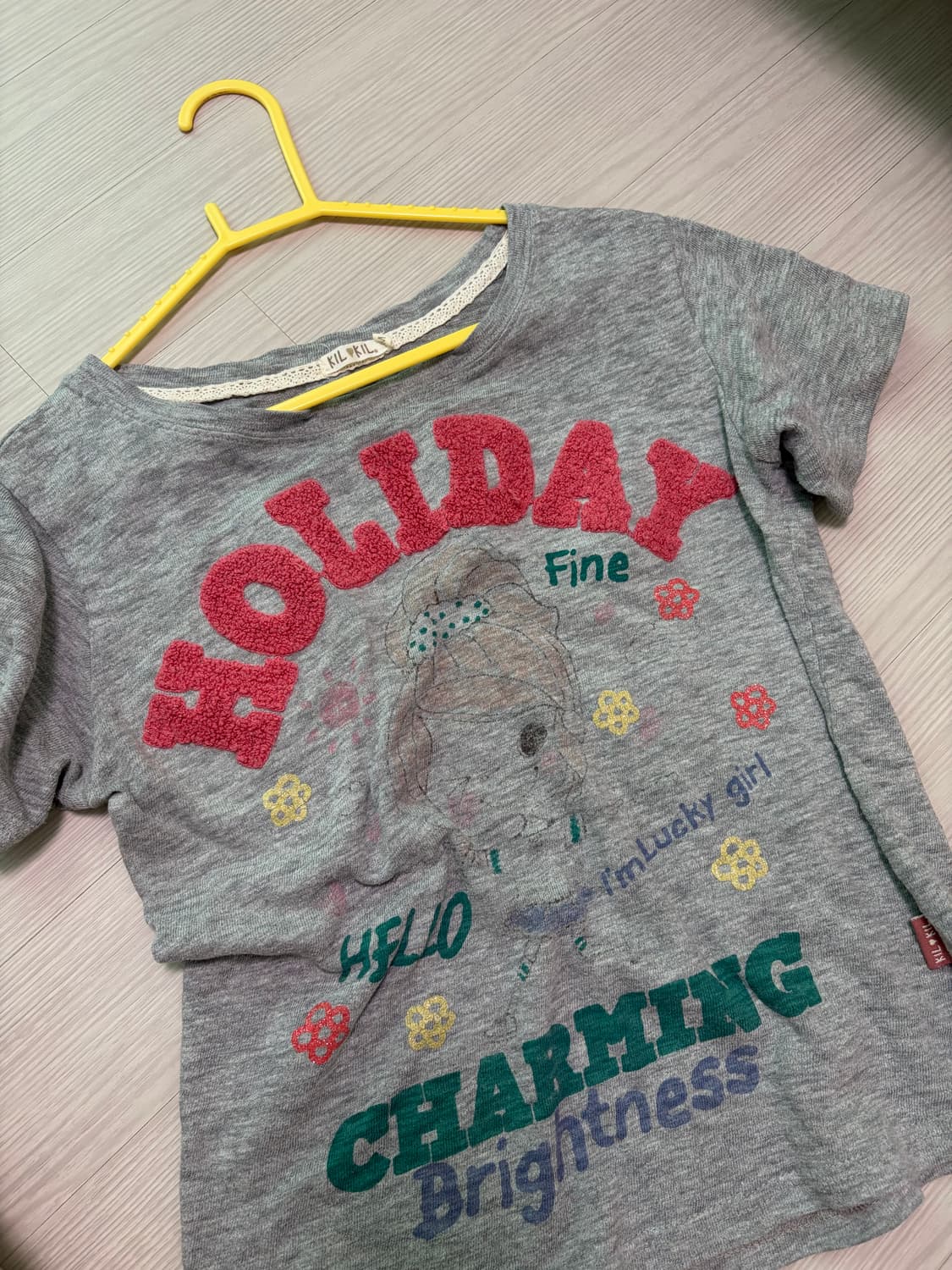 뽀글이 자수 홀리데이 반팔 상품이미지4