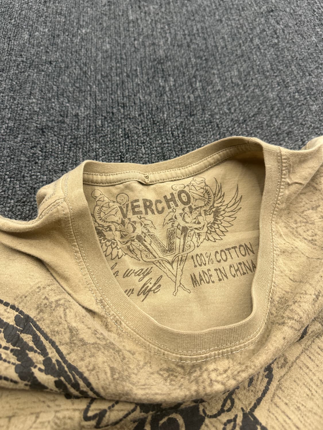 VERCHO 빈티지 그래픽 프린팅 반팔티셔츠 상품이미지2