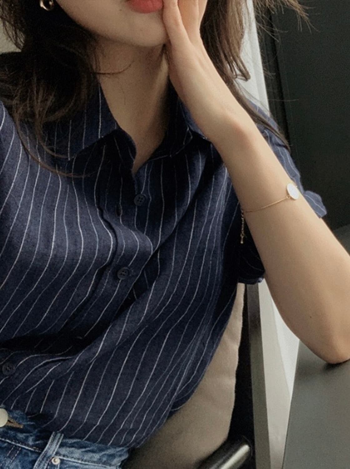 (미착용) 슬로우앤드 made. 딥무드 프리미엄 린넨셔츠 (100%린넨) 상품이미지3