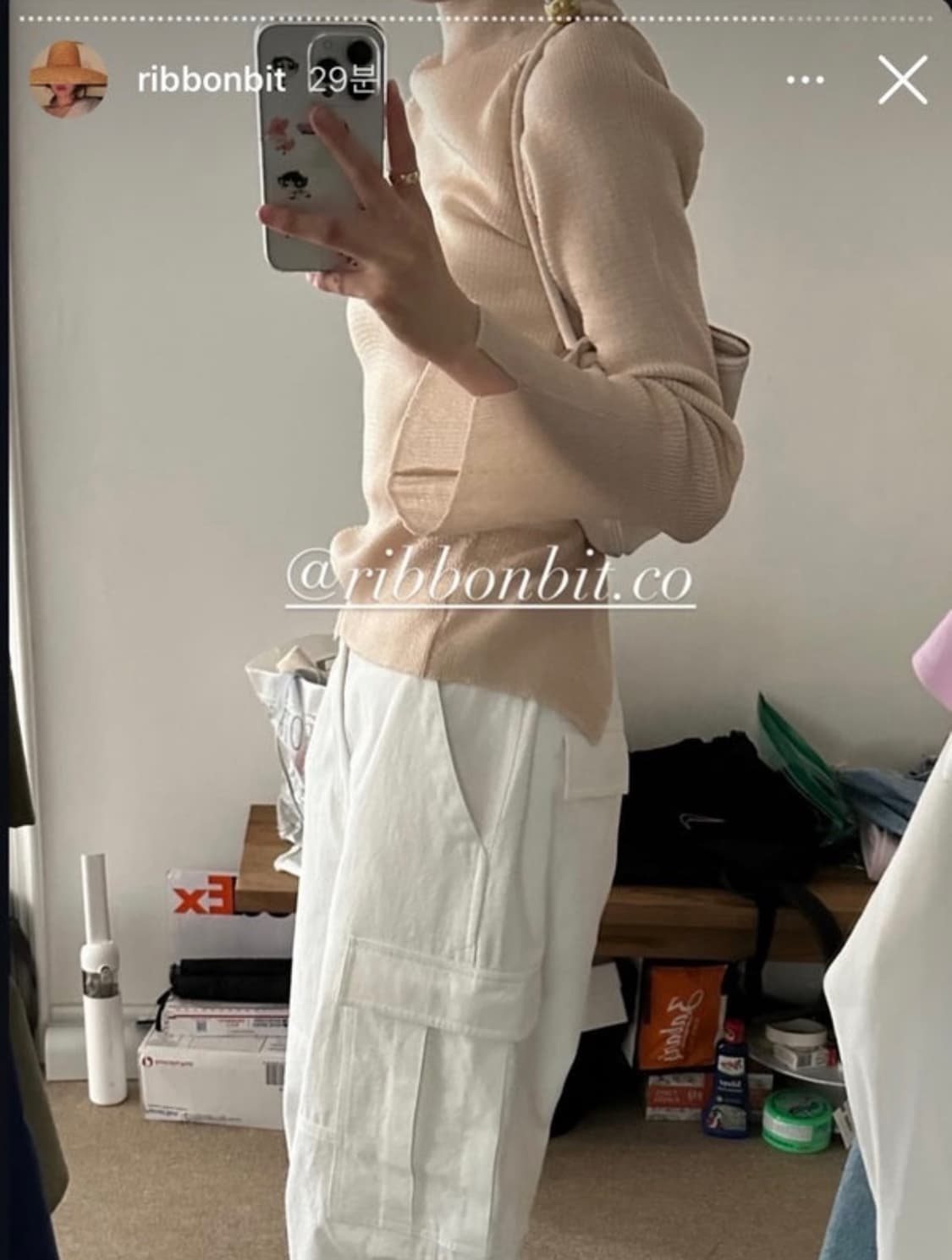 리본빛 레이스 타이 가디건  상품이미지6