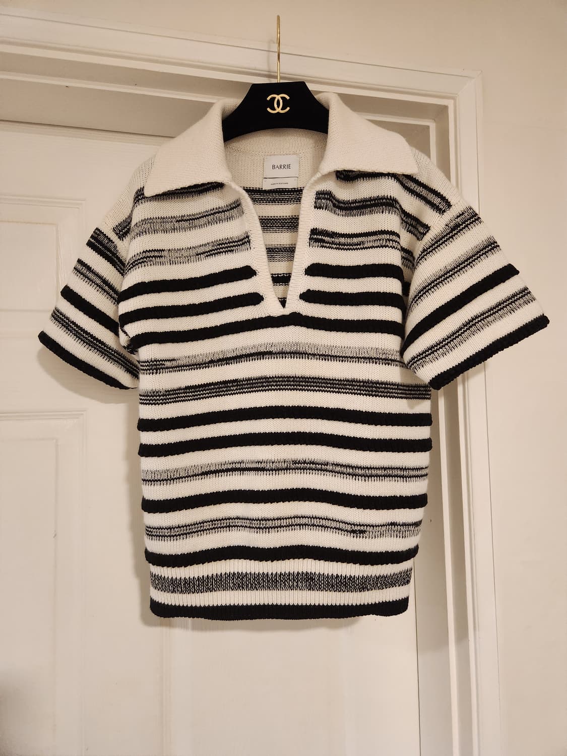 (정품)샤넬 배리 BARRIE 스트라잎 니트탑 상품이미지6