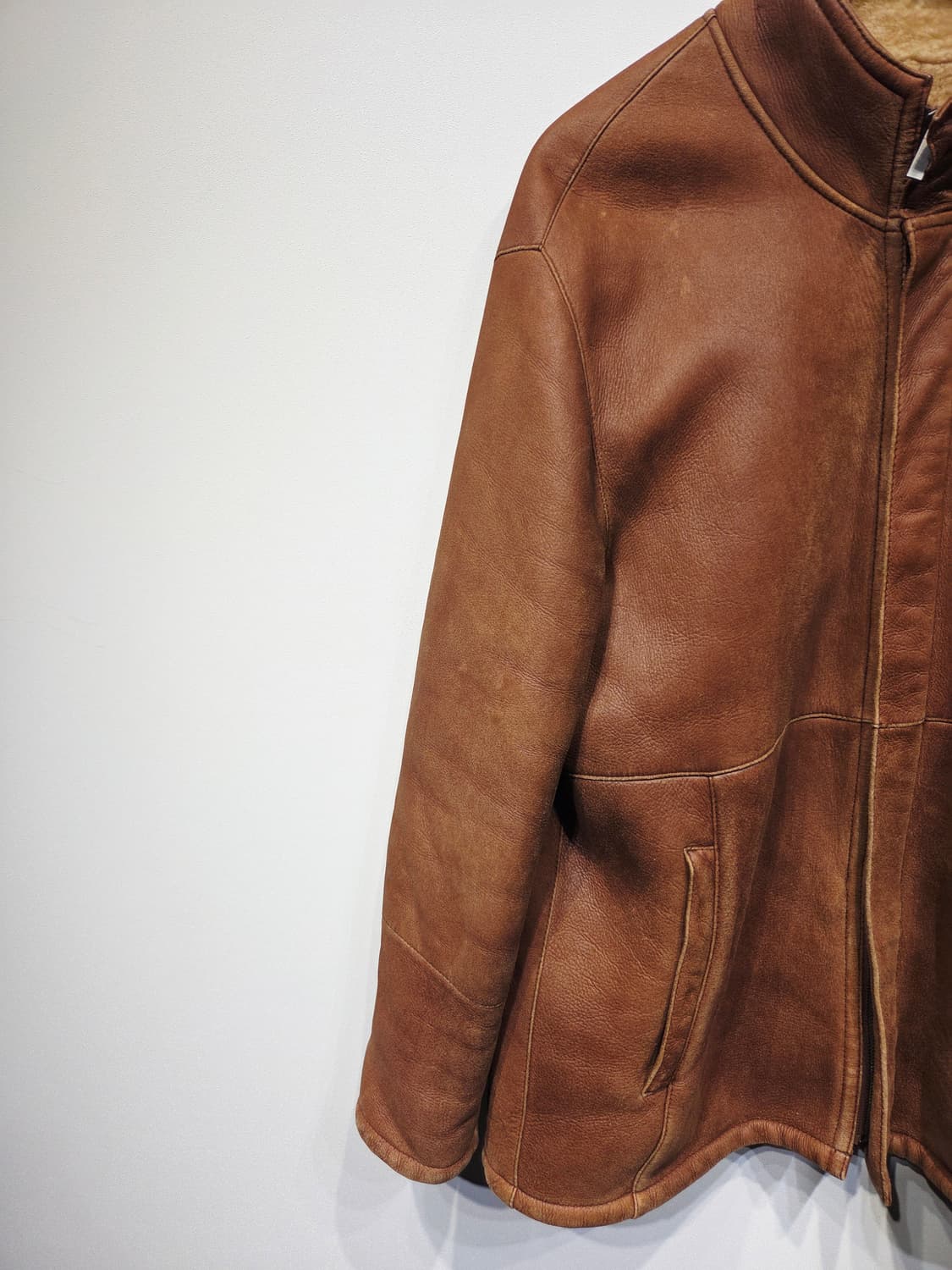 까르뜨블랑슈 브라운 천연 양가죽 자켓_100 상품이미지3