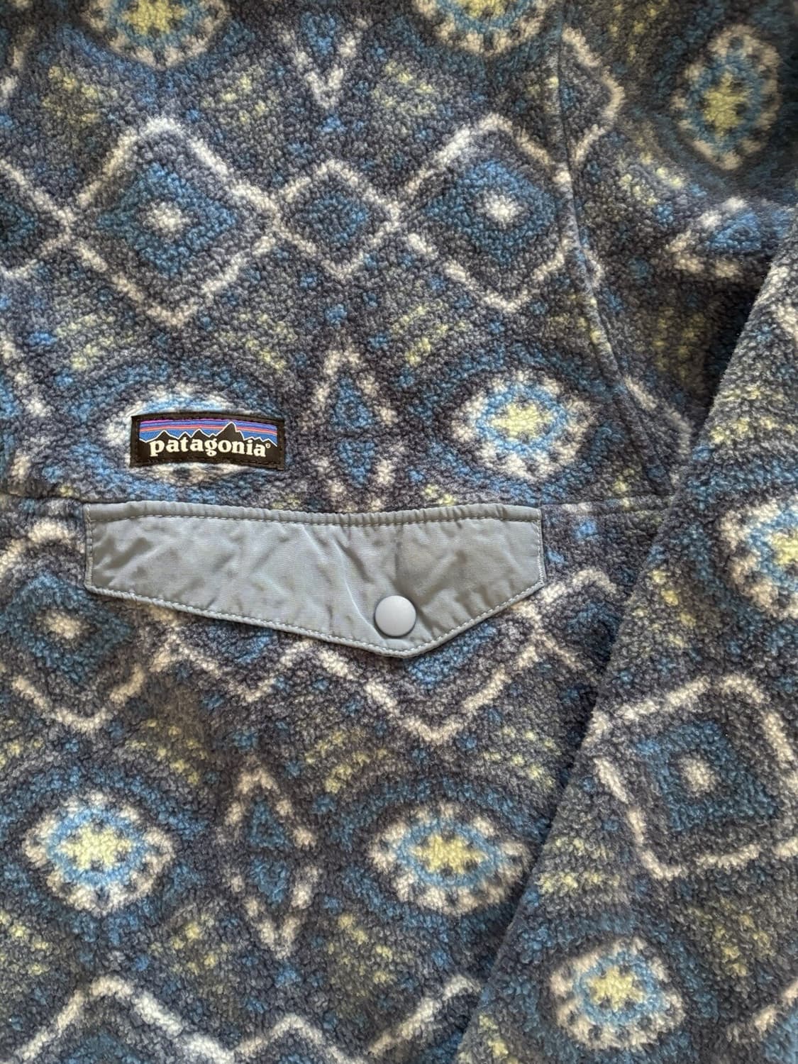 10s 파타고니아 신칠라 스냅-T 블루 아즈텍 패턴 상품이미지3