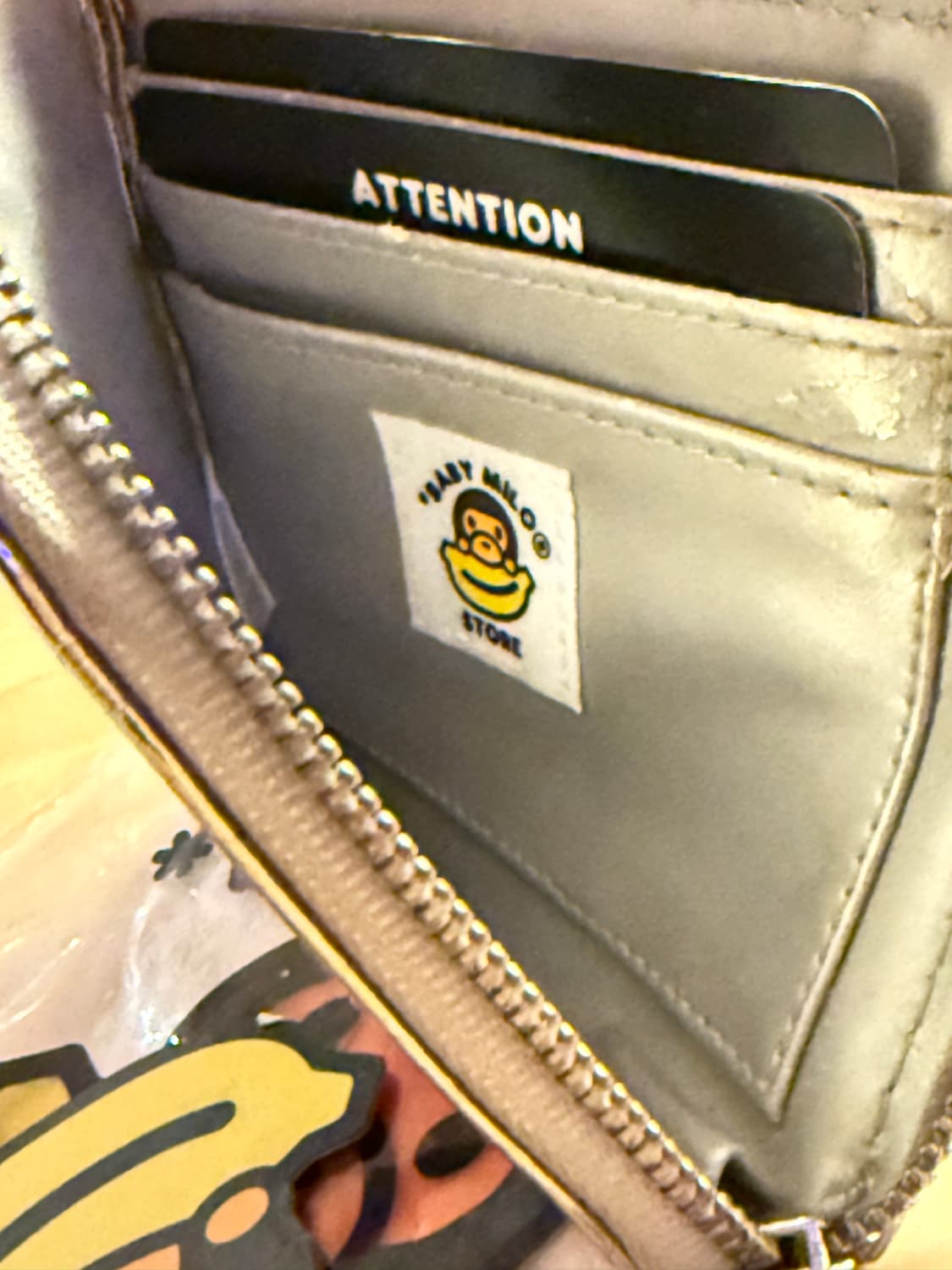 베이프 베이비 마일로 미니 지퍼 가죽 지갑 BABY MILO 상품이미지9