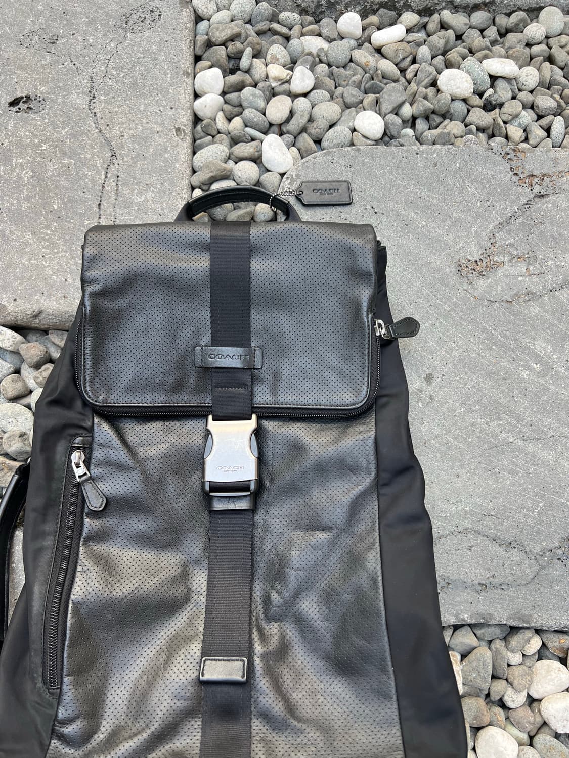 OLD COACH LEATHER/SUEDE BLACK 올드코치백팩가방 상품이미지6