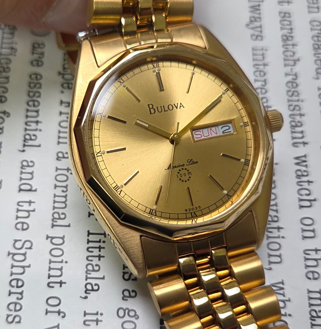 빈티지 부로바 마린스타 올금장 데이데이트 각베젤 쿼츠 쥬빌리줄 ver.
 상품이미지2